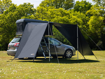 The Classic 2.0 Tunnel Awning installed at the campsite - Accessories