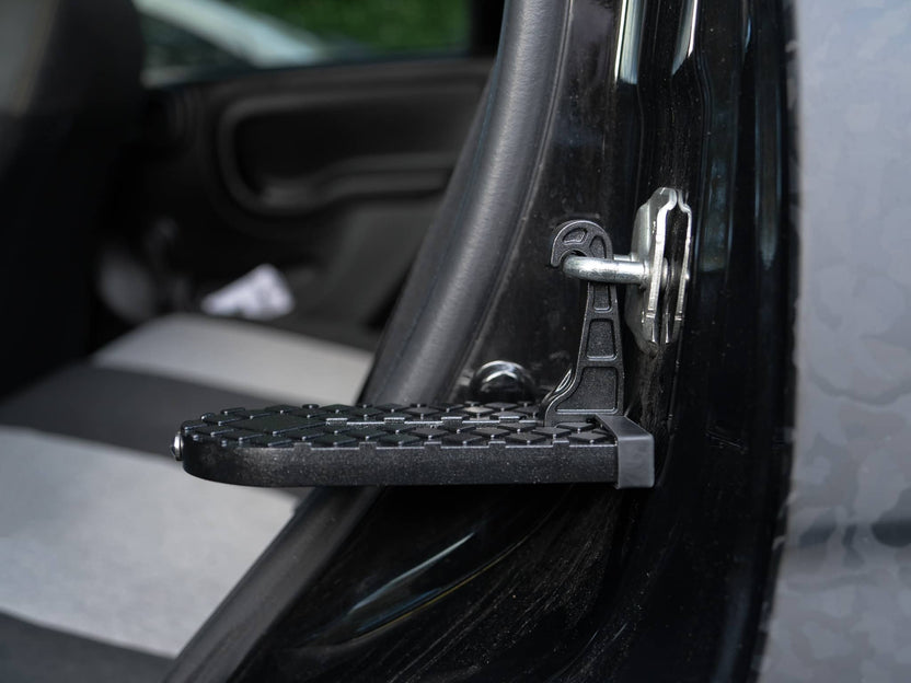 SUM-STEP - Summit Roof Access Step installed into car door